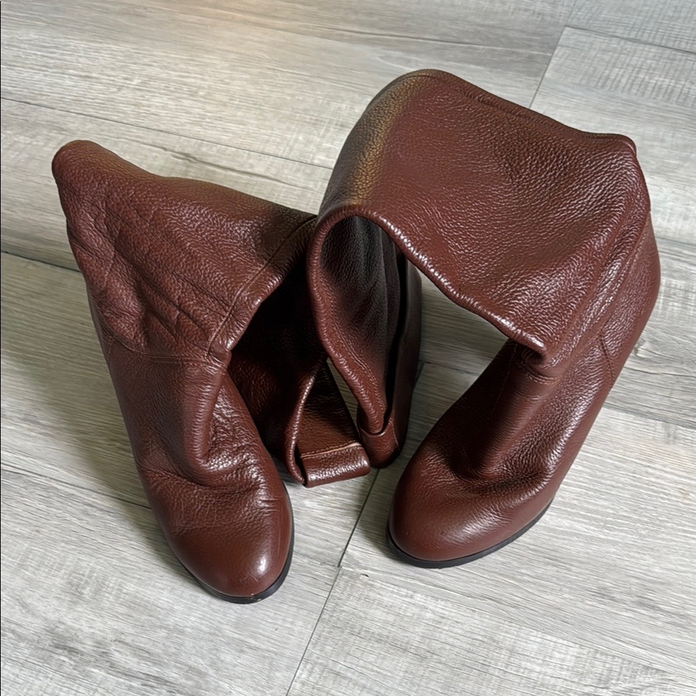 Colin Stuart Brown Leather Women's Boots - Picture 2 of 10